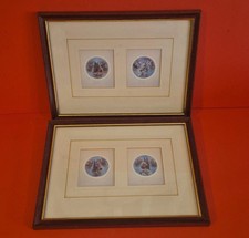 Vintage Set of 2 Art Prints Horse Racing Framed Decorative