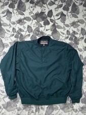 Zero Restriction 1/4 Snap Golf Windbreaker Jacket Green Houndstooth Men  s Lg