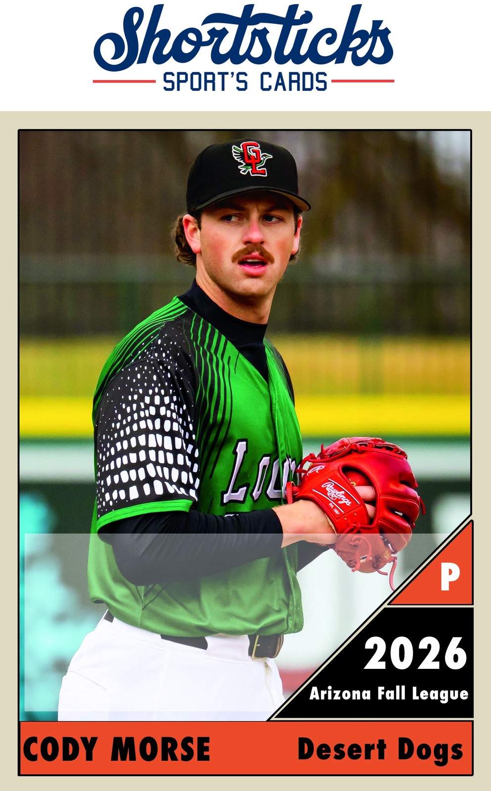 Cody Morse AFL Custom Baseball Card Los Angeles Dodgers Fan Made