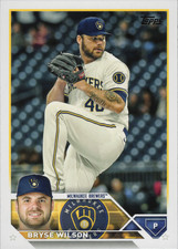 2023 Topps Bryse Wilson #383 Milwaukee Brewers Base Set MLB Baseball Card