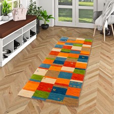 Läufer Natur Teppich Gabbeh Esta Modern Bunt