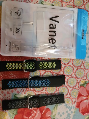 Pack of Vanet Silicone Bands For FITBIT Versa size L