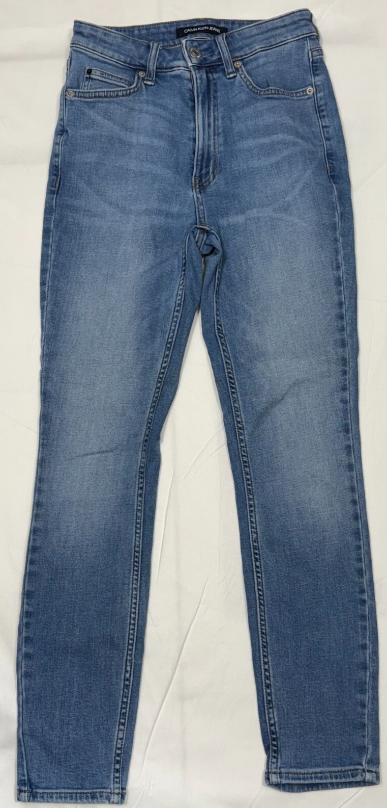Womens 28 X 28  Blue Slim Fit Med  Rise Skinny Ckj 010