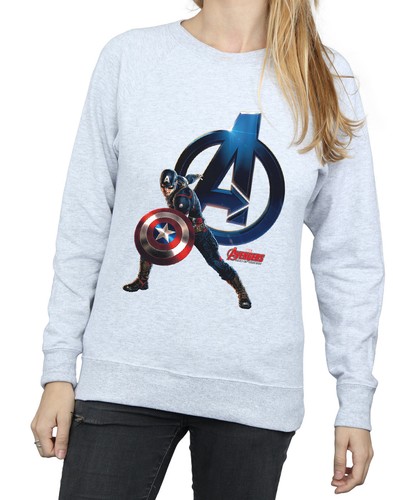 Marvel Pose Felpa Captain America Donna qz7gRqnZ