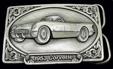 1953 Corvette Sports Car Siskiyou Vintage Belt Buckle