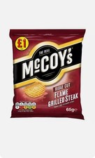 McCoy's Flame Grilled Steak Flavour Ridge Cut Potato Crisps £1.25PM (16 x 65g)