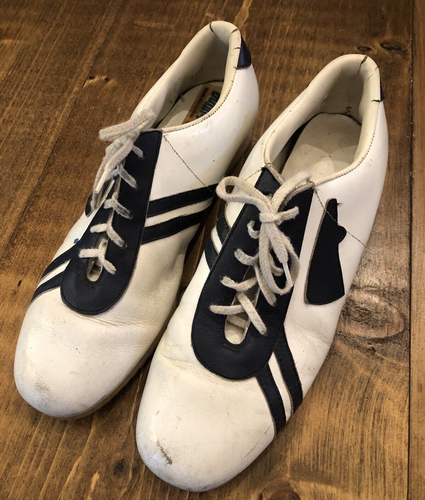 Vintage White Black Dallas Knitting Cheerleader Shoes 9 B