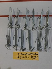 ❤️12pcs Heavy Duty Pinch Pleat Drapery Hooks Moveable Arm 4 Prong 3.5"