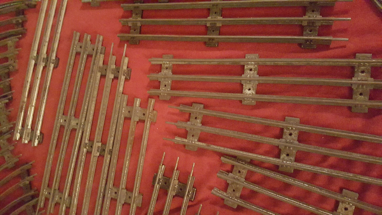 VINTAGE METAL MARX 027 SCALE 3 RAIL TRAIN CURVES(20) STRAIGHT(19) TRACK ...