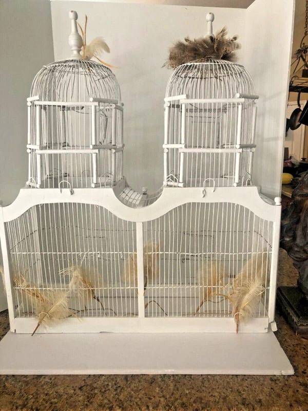 Victorian Style Decorative White Bird Cage