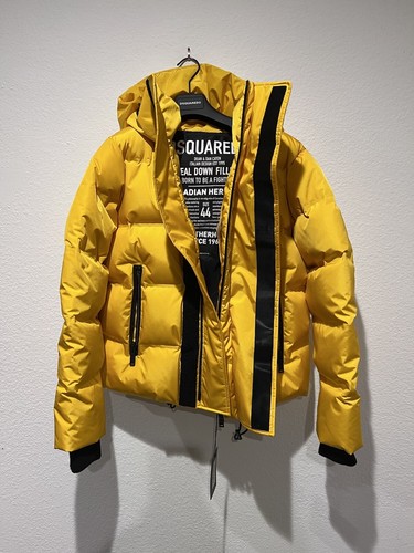 DSQUARED2 Men's Hooded Puffer Jacket Down Yellow Size 44 XS S71AN0218 S53352 172 - Picture 8 of 15