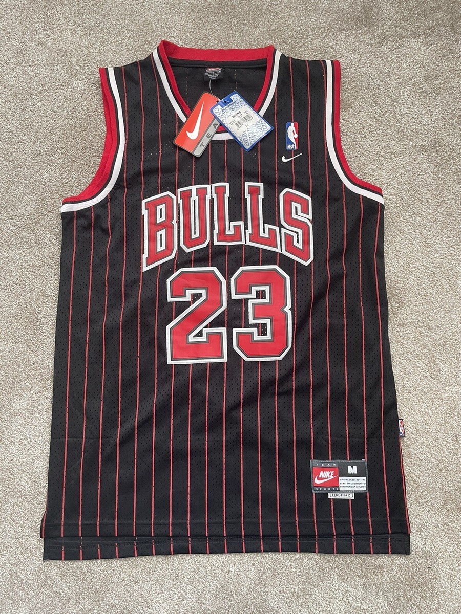 BULLS JORDAN 23 メッシュジャージ NEW 2009 Chicago Bulls Jordan 23 Nike Jersey Black Pinstripe