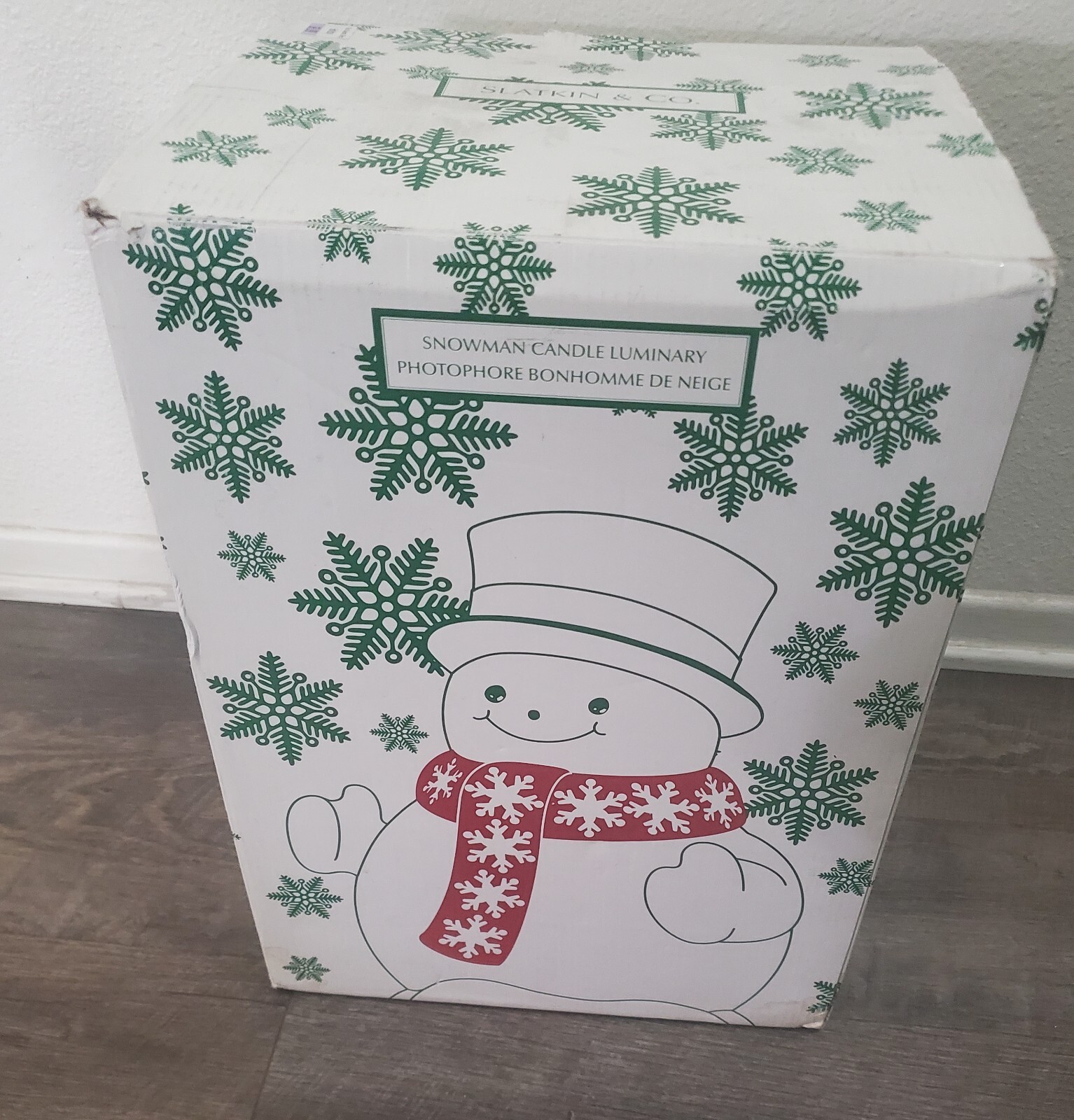 Harry Slatkin & Co 2010 Holiday Snowman Candle Luminary Candle Holder 