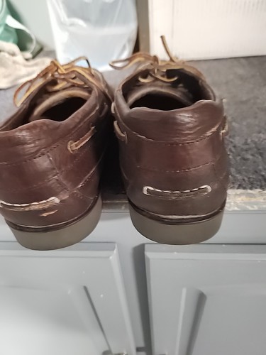 L.L. Bean Mocassini Uomo Marrone Scarpe da Barca in Pelle Taglia 12 M #303565 - Foto 12 di 22