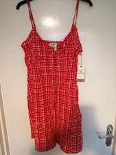 Billabong Steph Claire Get It Gingham Dress Size M