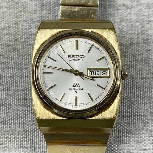 Vintage Seiko LM Lord Matic 5606-6026 23J Day/Date Men's Watch - Gold Tone - Picture 8 of 8