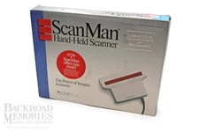 Vtg ('88) "ScanMan" Hand-Held Scanner (v.1.1) w/PaintShow Plus (v.2.2), Logitech
