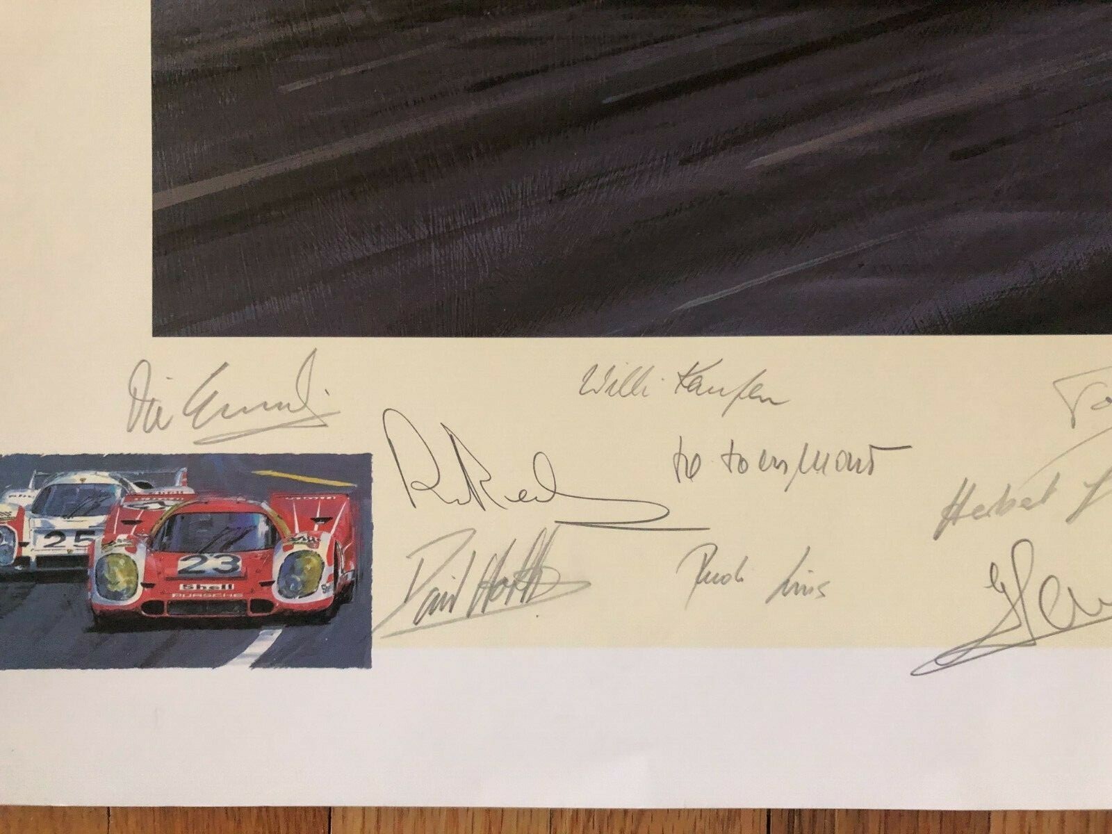 AUTOMOBILIA/LEMANS/NICHOLAS WATTS/SIGNED 21 DRIVERS/STEVE MCQUEEN