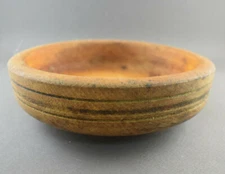 ANTIQUE PRIMITIVE OLD WOODEN CUP MORTAR VINTAGE HANDMADE RUSTIC WOOD DECOR 19TH