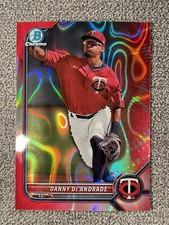 2022 Bowman Draft Danny De Andrade Prospect Red Lava Chrome Refractor 2/5