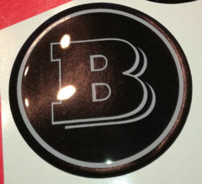 1 Klebstoff Harz Sticker 3D Smart 40 MM Farbe Schwarz Weiß Brabus 450 451 453