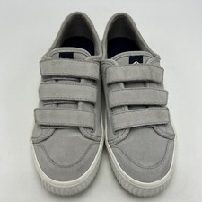 Sperry Top Sider Sneakers Womans 6 M Shoe Gray Suede Leather Casual Preppy