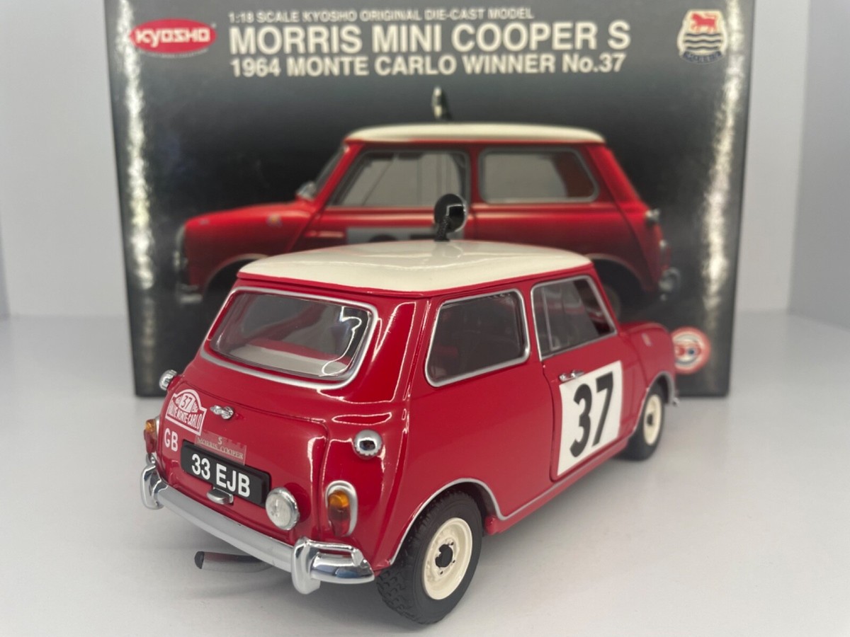 1:18 Kyosho MORRIS MINI COOPER S N 37 WINNER RALLY MONTECARLO 1964
