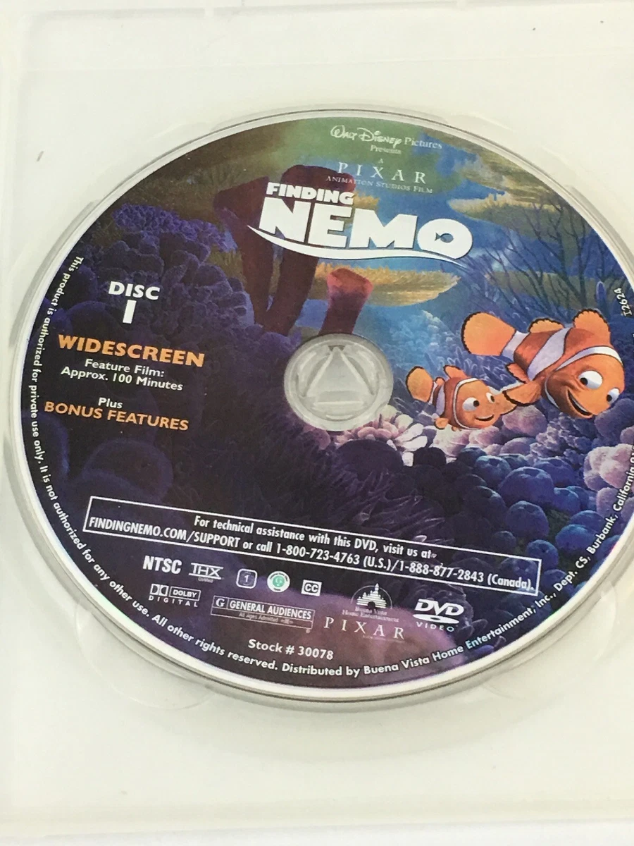 Resplandor Pesimista Tranquilidad Disney Pixar Finding Nemo (Disc 1, Widescreen DVD) **DISC ONLY** | eBay Resplandor Pesimista Tranquilidad Disney Pixar Finding Nemo (Disc 1, Widescreen DVD) **DISC ONLY** | eBay