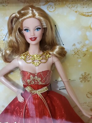 2014 Holiday Barbie Doll Collector Edition Red Dress 