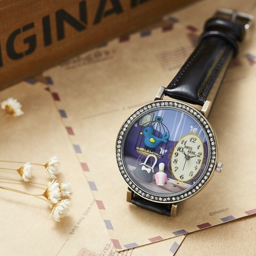 Watch Women MISS KEKE 3D World Vintage Bule Bird Bronze with Black Band $50 - Picture 6 of 8