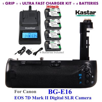 Kastar Battery Grip Combo for Canon EOS 7D Mark II Digital SLR