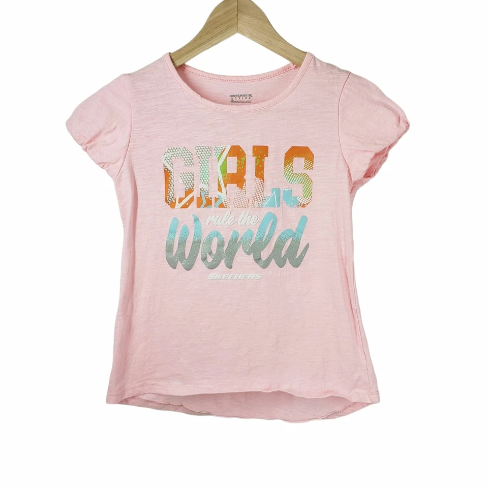Skechers Active Pink Short Sleeve Tshirt Girl's Size 14/16 - Image 4 of 4