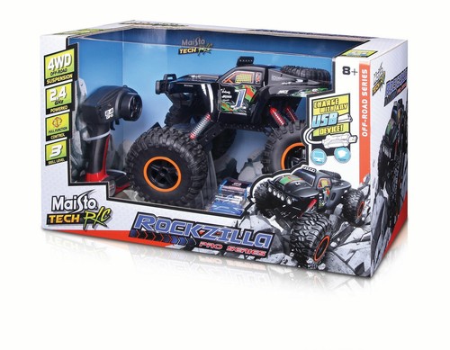 Maisto Tech Ferngesteuertes Auto "Rock Zilla" schwarz Monstertruck Offroad 40cm - 第 3/3 張圖片