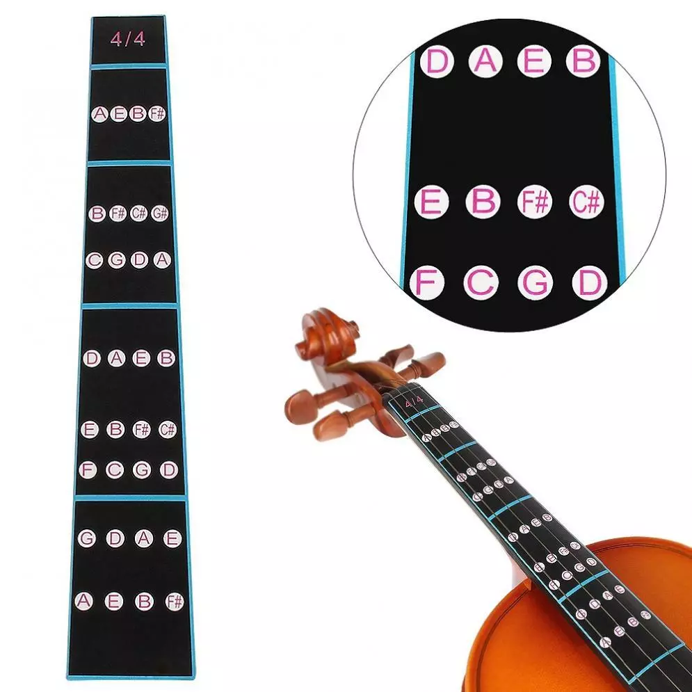 4/4 Violin Fingerboard Sticker Fretboard Indicator Note Label for