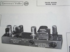 DAVID BOGEN DO-10 AMPLIFIER PHOTOFACT