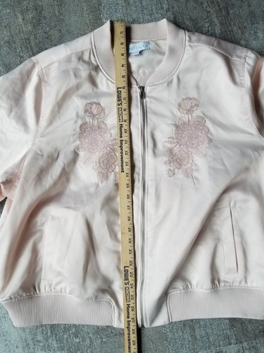 Ashley Nell Tipton Boutique Bomber Jacket 3X NWT light pink - Picture 3 of 11