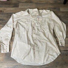 vintage h bar c california ranchwear 17-35 Long Sleeve Pearl Snap Large