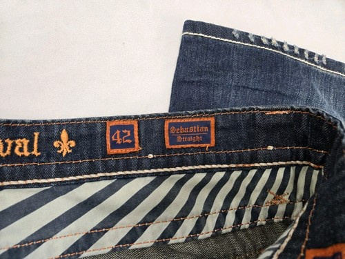 Rock Revival Men’s Sebastian Straight Jeans Sz 42x33 Denim Dark Wash NWT - Picture 10 of 24