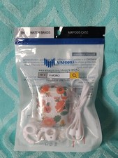 For Apple AirPods 2 Generation Case Flowers Shockproof Silicone Covers Keyring