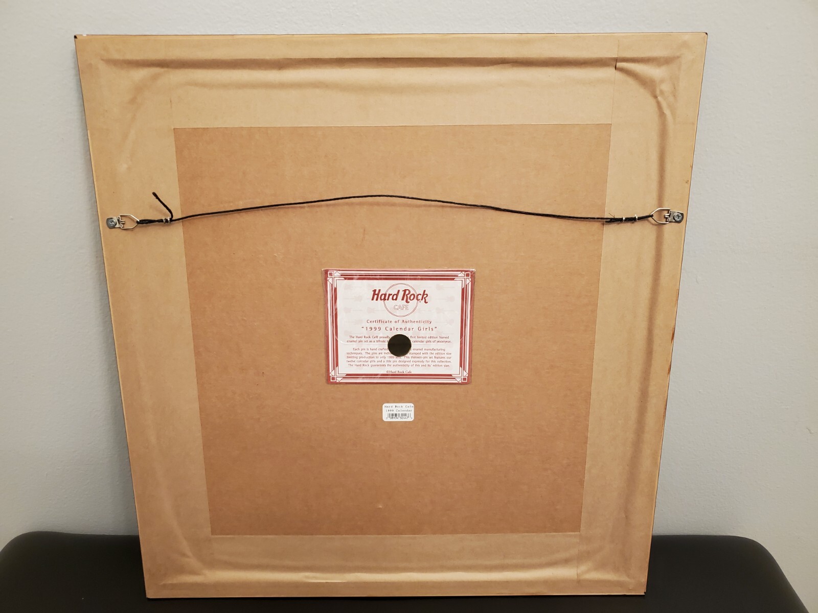 Hard Rock Cafe 1999 Calendar Girls Framed Lapel Pins Limited Edition 729/1999