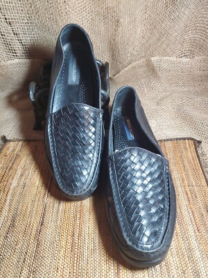Giorgio Brutini Black Woven Leather Loafers Men main image 2