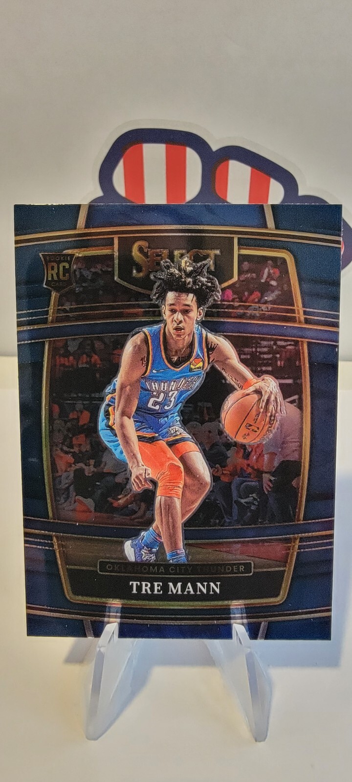 2021-22 Panini Select Tre Mann RC Rookie Concourse Base Retail Blue #36 Thunder