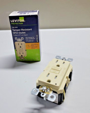 Leviton GFTR1-K 15A 125V Duplex Self-Test Tamper-Resistant GFCI Outlet in IVORY