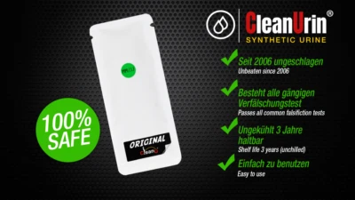 CLEANU Urina Sintetica 1 BUSTINA 👩‍🔬 1 x 25 ml CLEAN U ⚗️ Originale Clean Urin