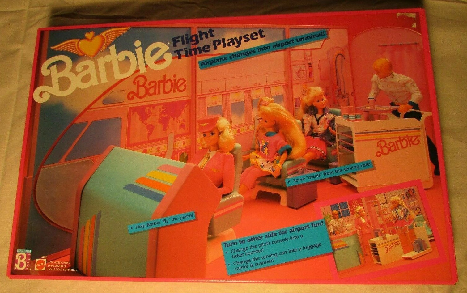 barbie flight time playset