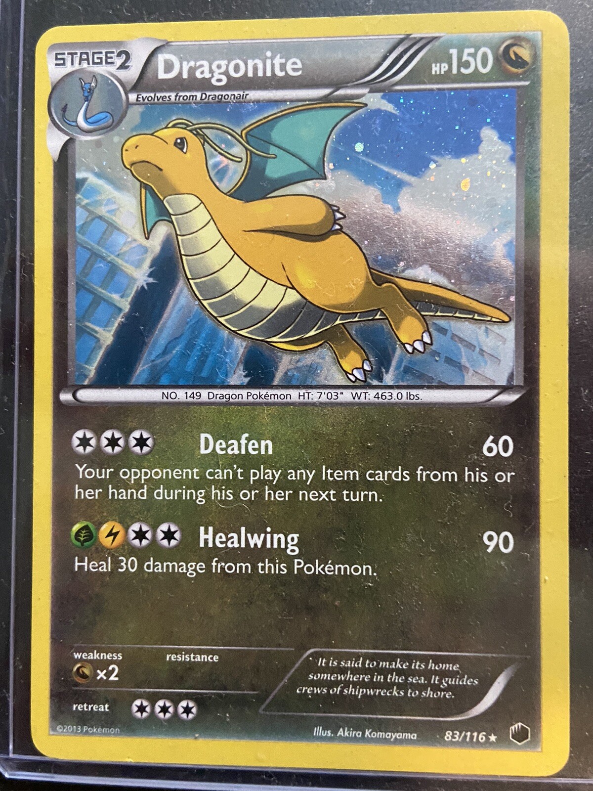 Dragonite 83/116 2013 -Plasma Freeze- Holo Rare Great Condition