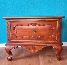 NACHTTISCH NACHTKONSOLE KOMMODE HOLZ BRAUN 1 SCHUBFACH ANTIK-STIL