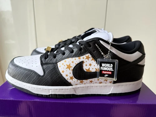 Nike SB Dunk Low "Supreme Stars Noir" taille 13 sans boîte (DH3228 102) (2021)