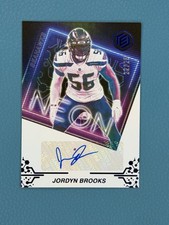 2022 Panini Elements - Neon Signs Autographs Jordyn Brooks #NS-JB Blue /25 (AU)