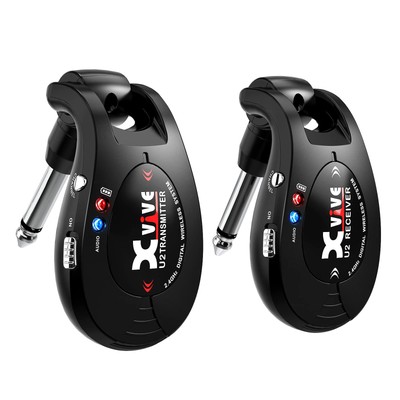 U2 Guitar Wireless System Guitar Wireless Transmitter and Receiver 2.4GHz, 4 ...